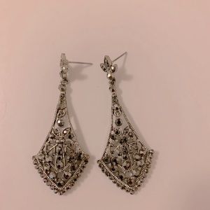 Vintage diamond shape dangly earrings